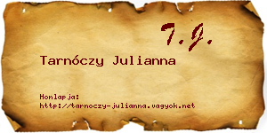 Tarnóczy Julianna névjegykártya